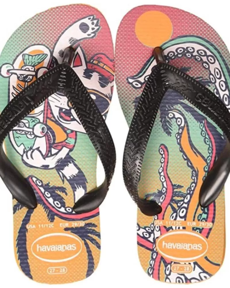 Boy HAVAIANAS Flip Flops-Girl And Boy Flip Flops Chanclas Havainas Kids Radikal Vibrant Multi