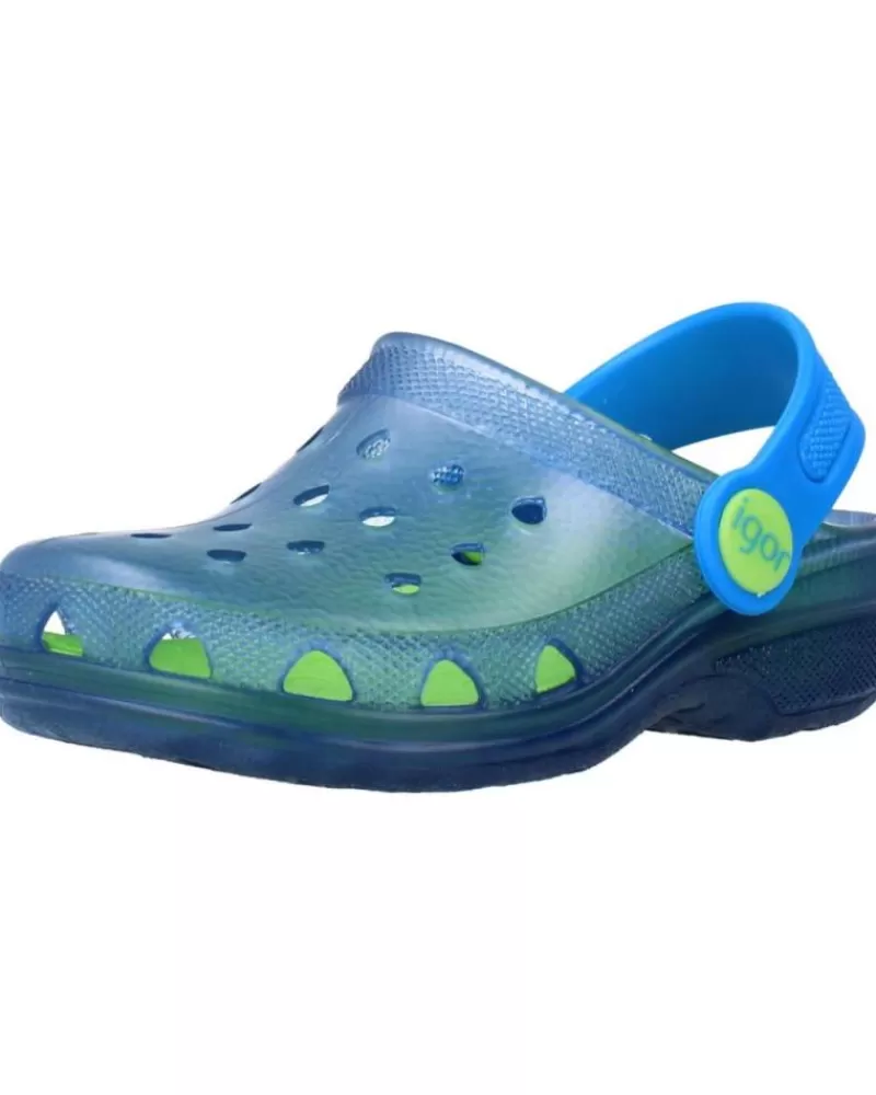Boy IGOR Clogs-Girl And Boy Flip Flops S10116 Azul