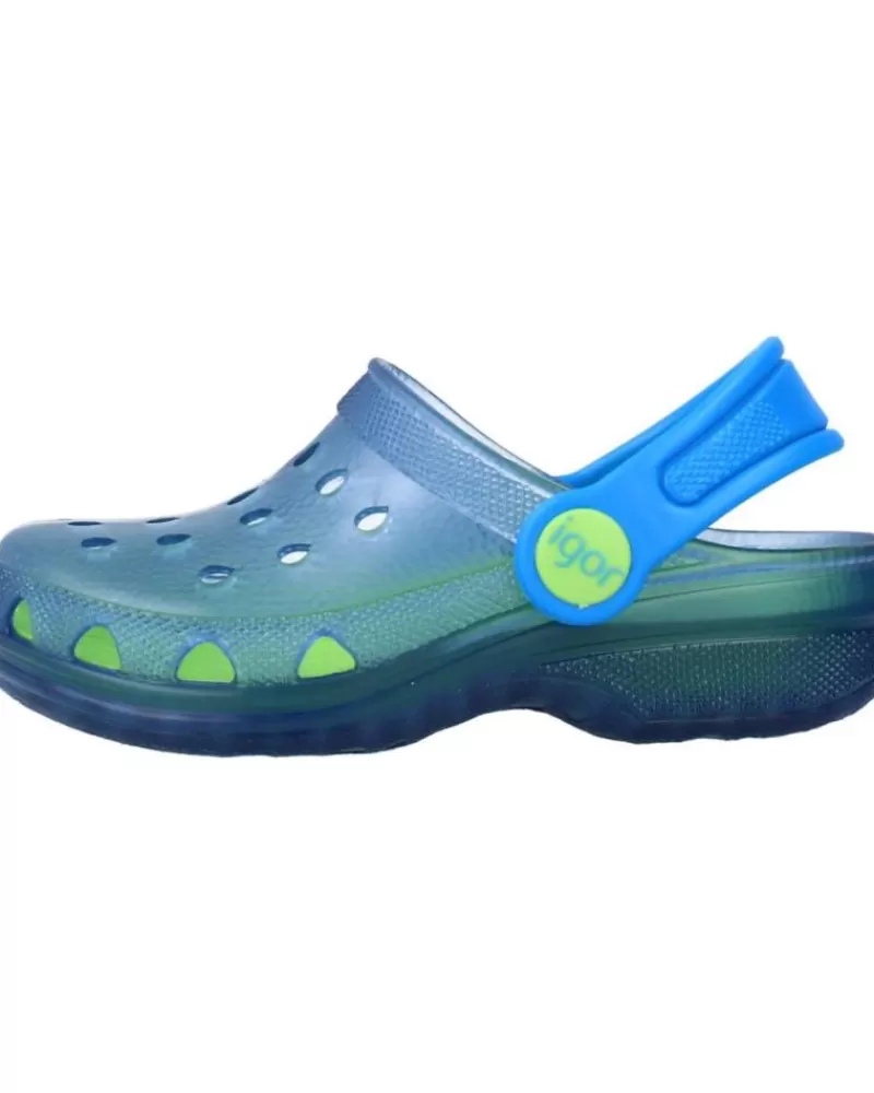 Boy IGOR Clogs-Girl And Boy Flip Flops S10116 Azul
