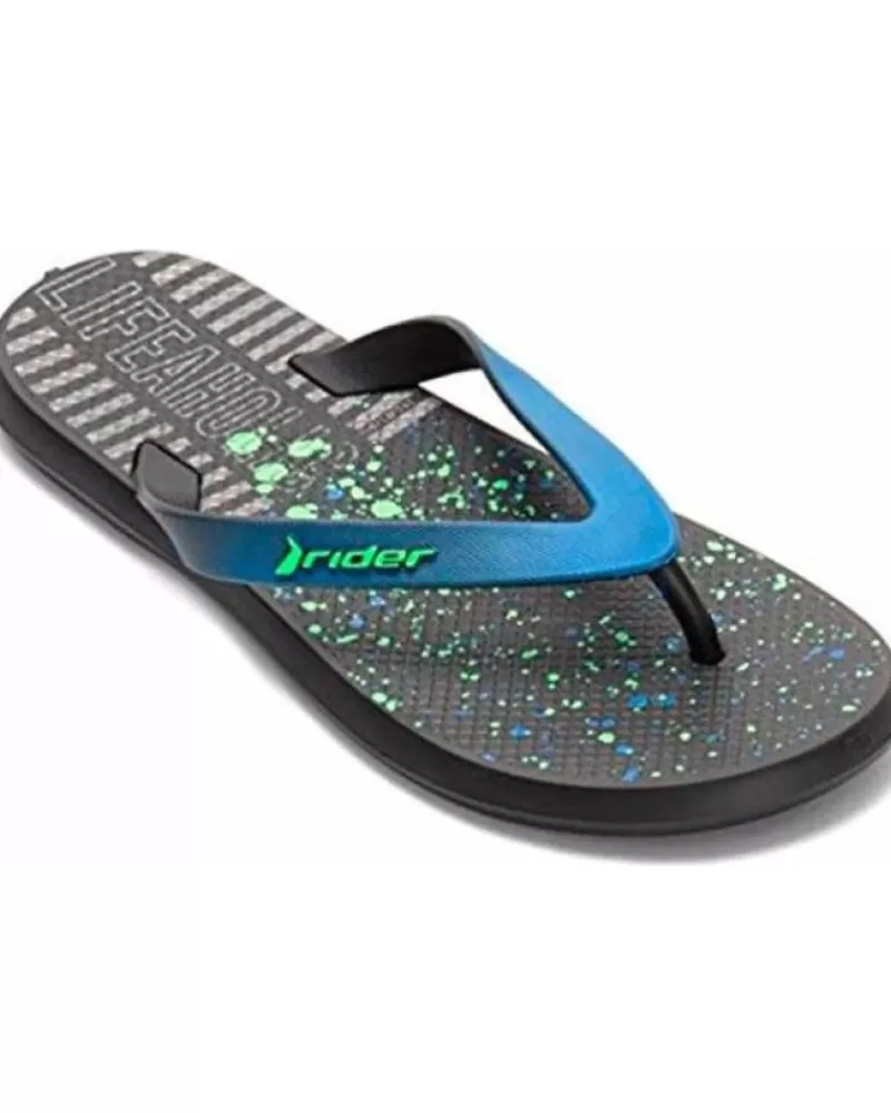 Boy RIDER Flip Flops-Girl And Boy Flip Flops Esclava Energy V Negro