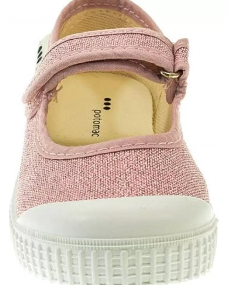 Boy POTOMAC House Slipers-Girl And Boy House Slipers Mercedes Brillante Velcro Rosa