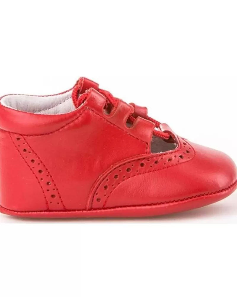 Boy ANGELITOS Infant-Girl And Boy Infant Zapato Patuco Piel 256 Rojo