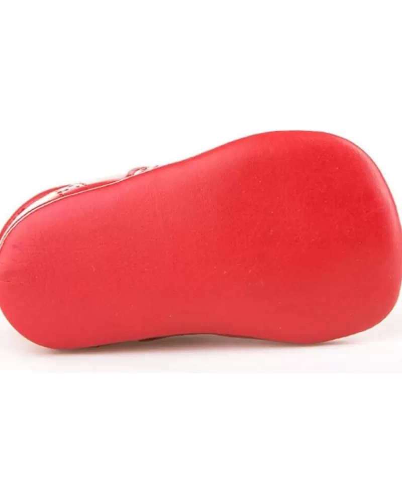 Boy ANGELITOS Infant-Girl And Boy Infant Zapato Patuco Piel 256 Rojo