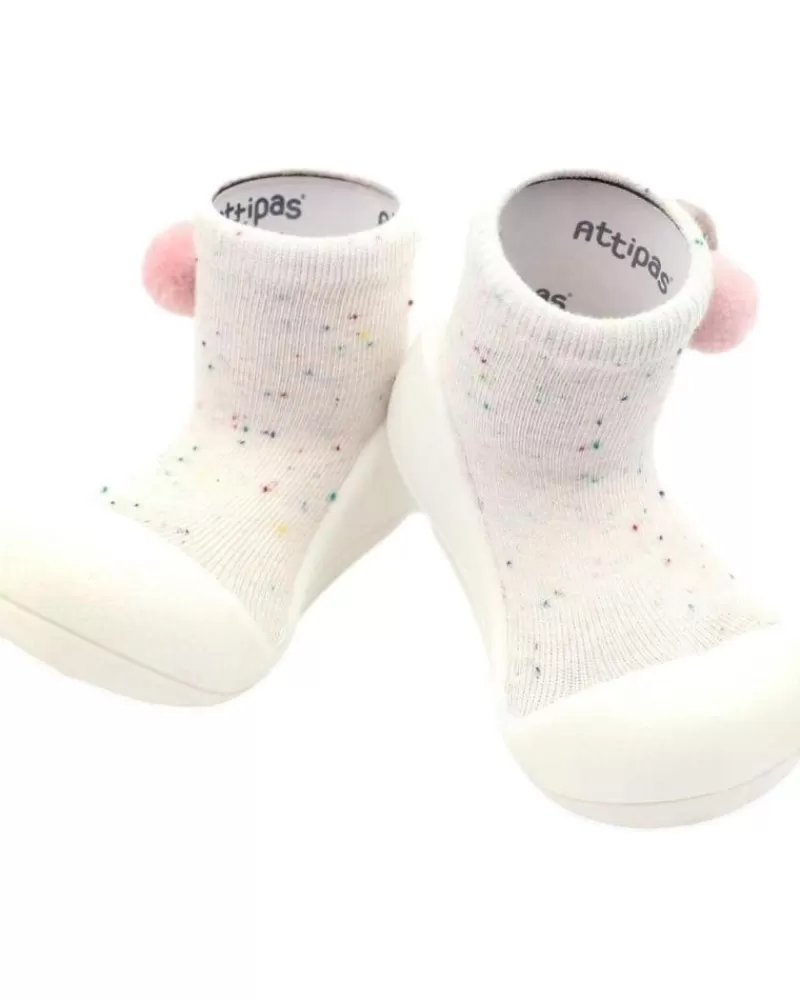 Boy ATTIPAS House Slipers-Girl And Boy Infant Primeros Pasos Shooting Star Cream Blanco