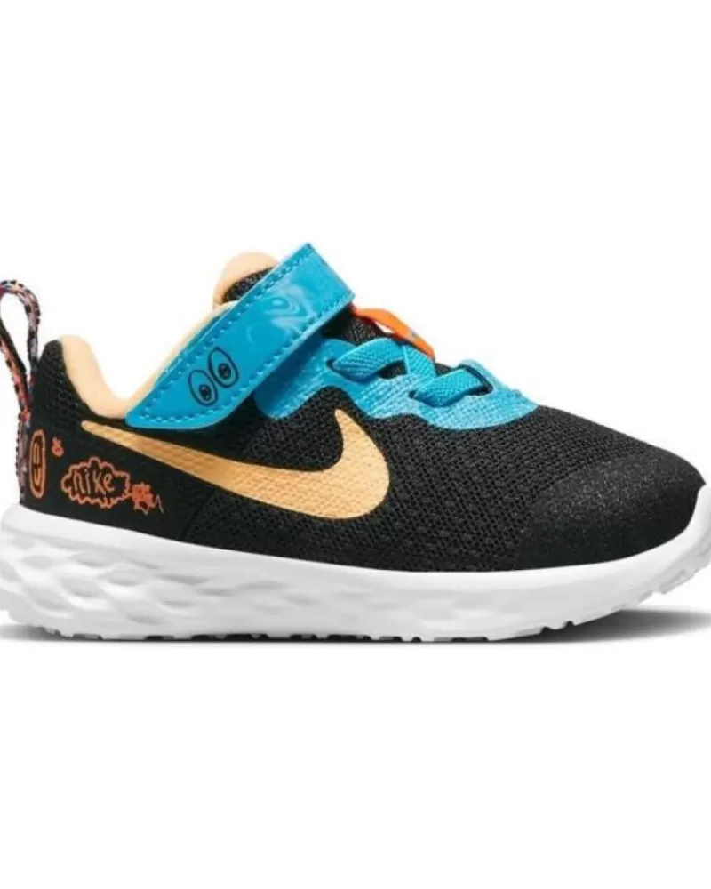 Boy NIKE Infant-Girl And Boy Shoes Zapatillas Revolution 6 Lil Negro Multi