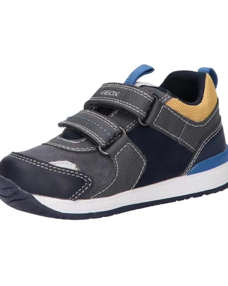 Boy GEOX Sports Shoes-Girl And Boy Trainers B150Rb 022Me B Rishon Boy C9353 Anthracite-Yellow