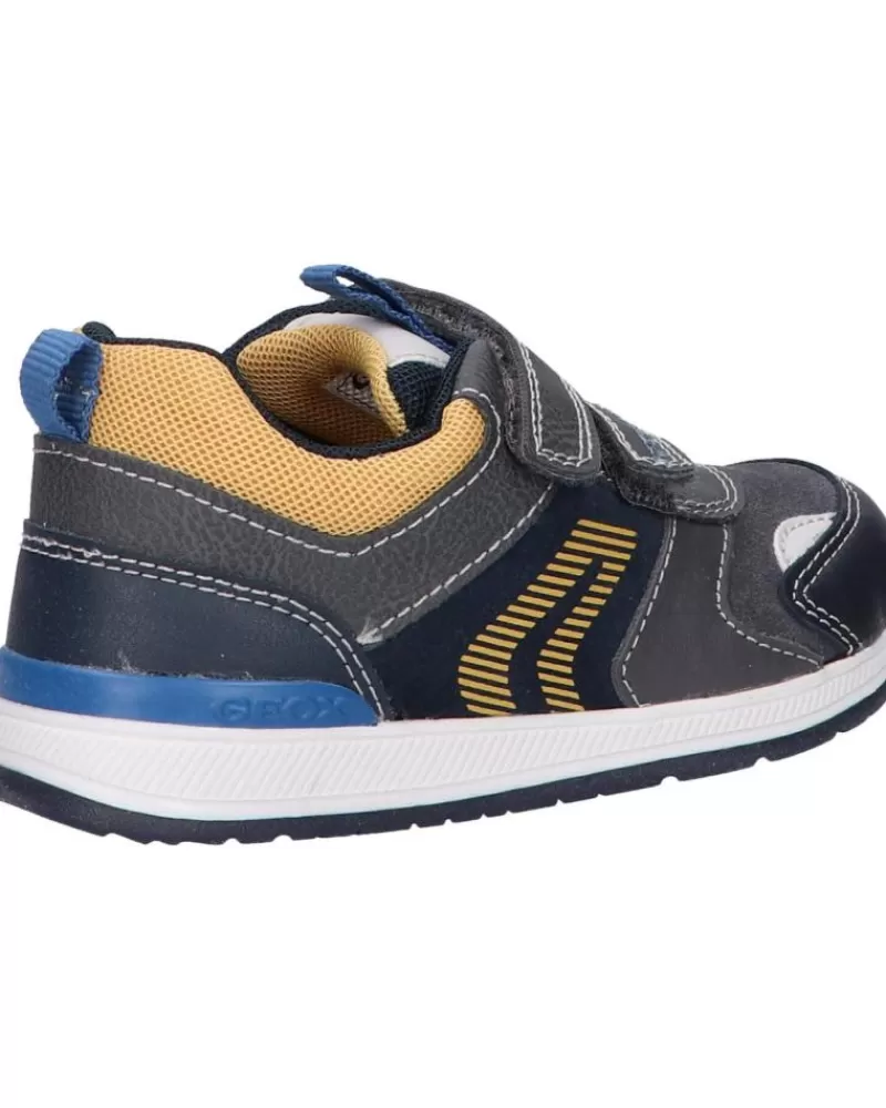 Boy GEOX Sports Shoes-Girl And Boy Trainers B150Rb 022Me B Rishon Boy C9353 Anthracite-Yellow