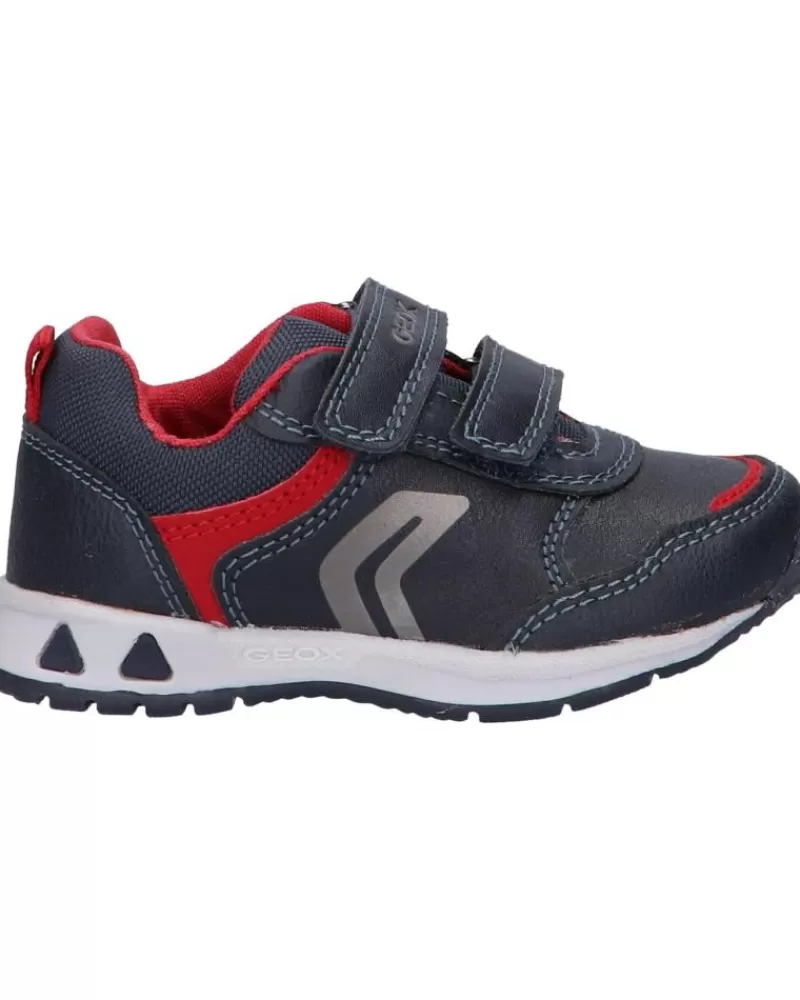 Boy GEOX Sports Shoes-Girl And Boy Trainers B161Ra 0Mefu B Pavlis Boy C0735 Navy-Red