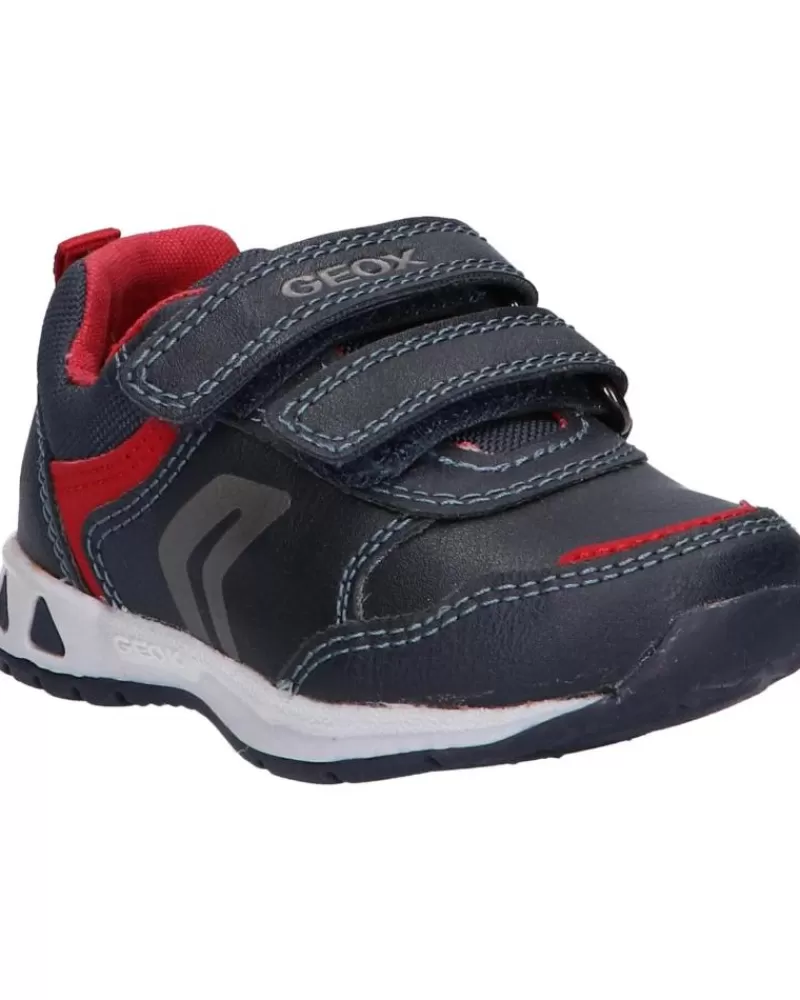 Boy GEOX Sports Shoes-Girl And Boy Trainers B161Ra 0Mefu B Pavlis Boy C0735 Navy-Red