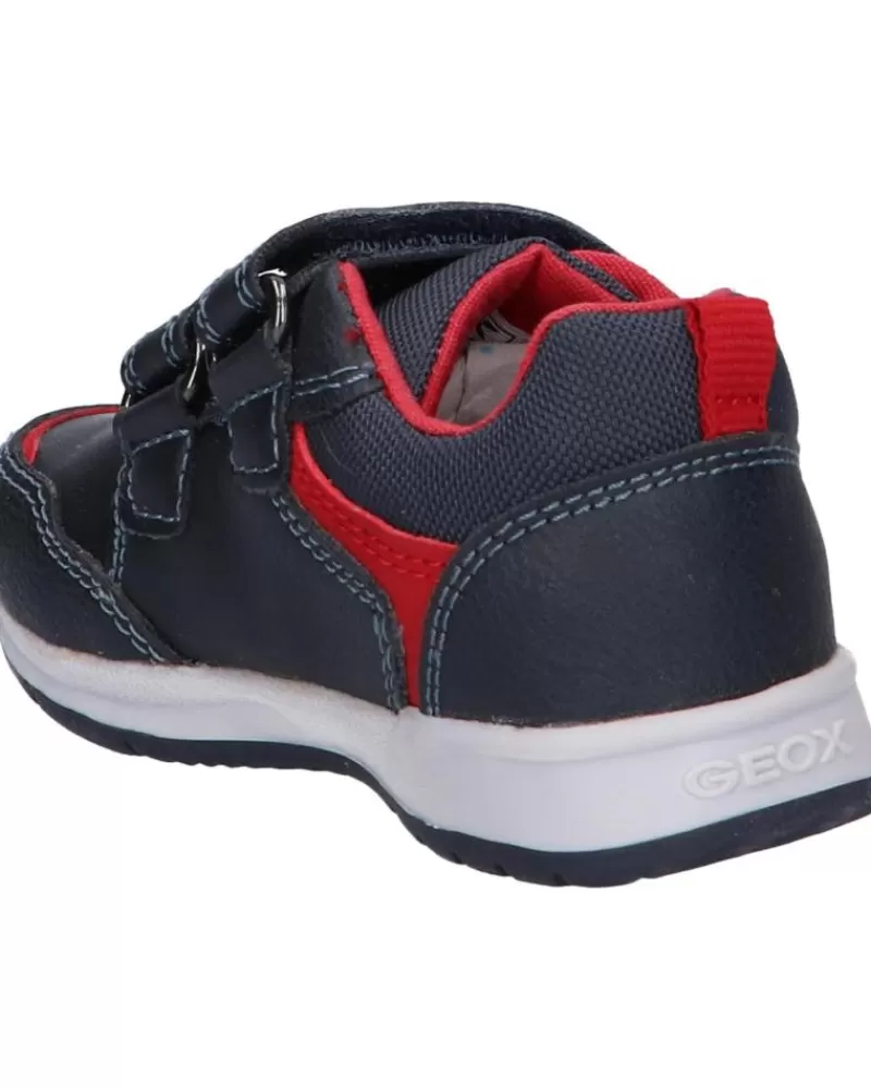 Boy GEOX Sports Shoes-Girl And Boy Trainers B161Ra 0Mefu B Pavlis Boy C0735 Navy-Red