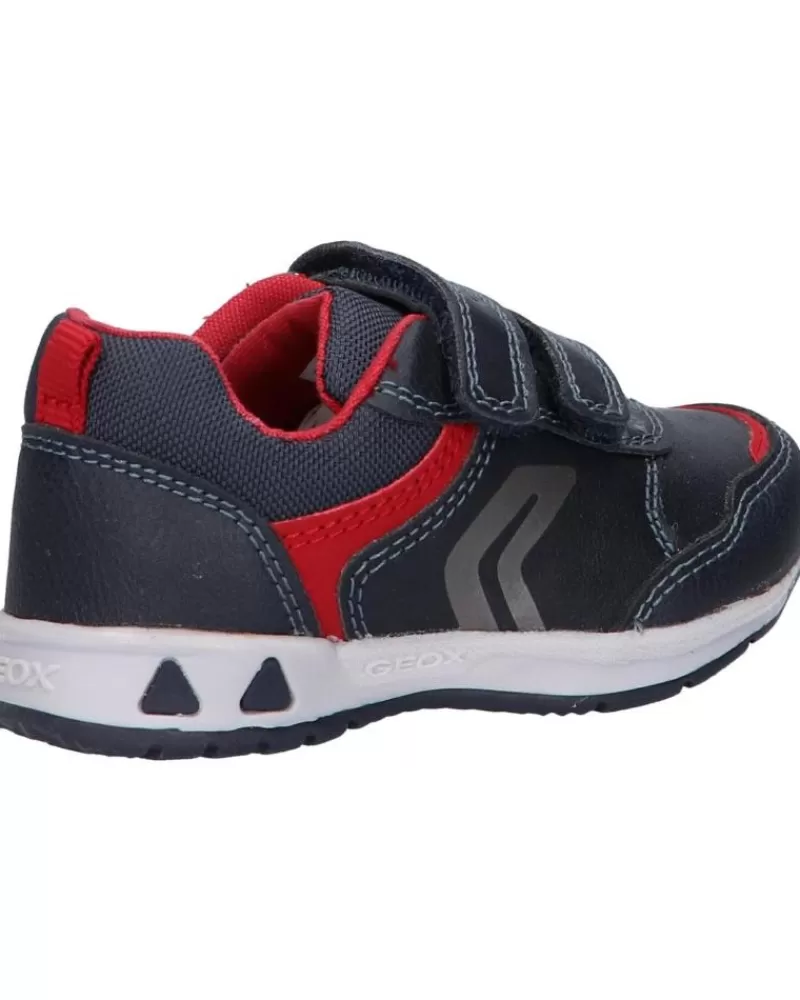 Boy GEOX Sports Shoes-Girl And Boy Trainers B161Ra 0Mefu B Pavlis Boy C0735 Navy-Red