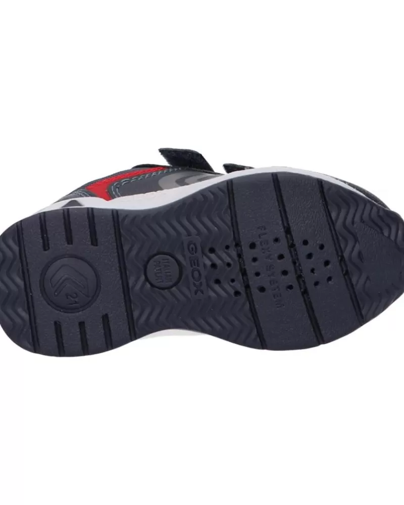 Boy GEOX Sports Shoes-Girl And Boy Trainers B161Ra 0Mefu B Pavlis Boy C0735 Navy-Red