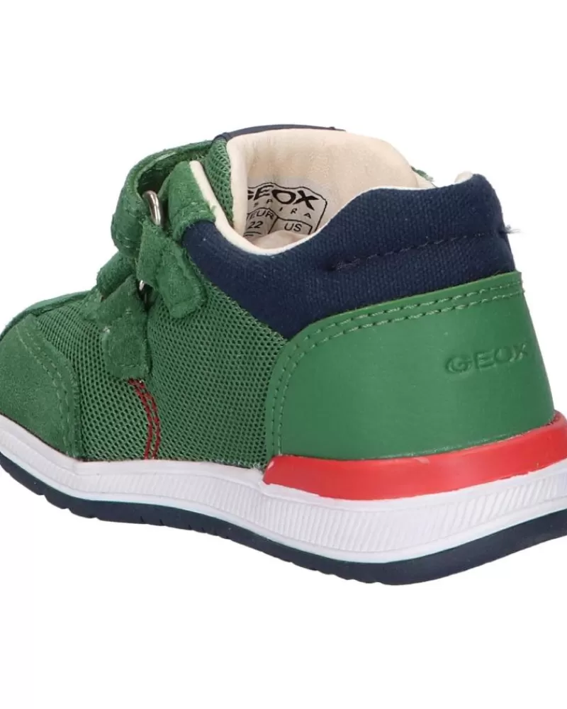 Boy GEOX Sports Shoes-Girl And Boy Trainers B940Rb 01422 B Rishon Boy C3000 Green