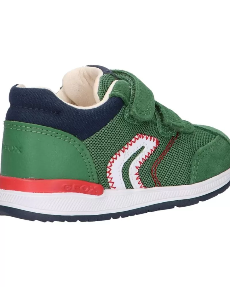 Boy GEOX Sports Shoes-Girl And Boy Trainers B940Rb 01422 B Rishon Boy C3000 Green