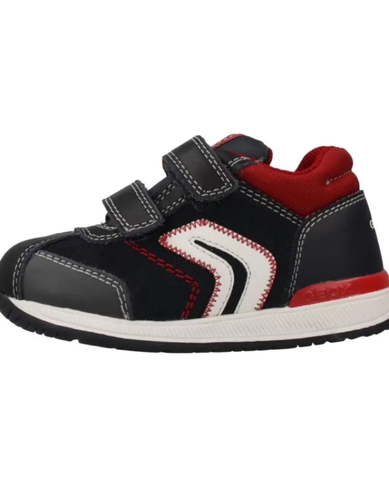 Boy GEOX Sports Shoes-Girl And Boy Trainers B940Rb 02285 B Rishon Boy C4244 Navy-Dk Red