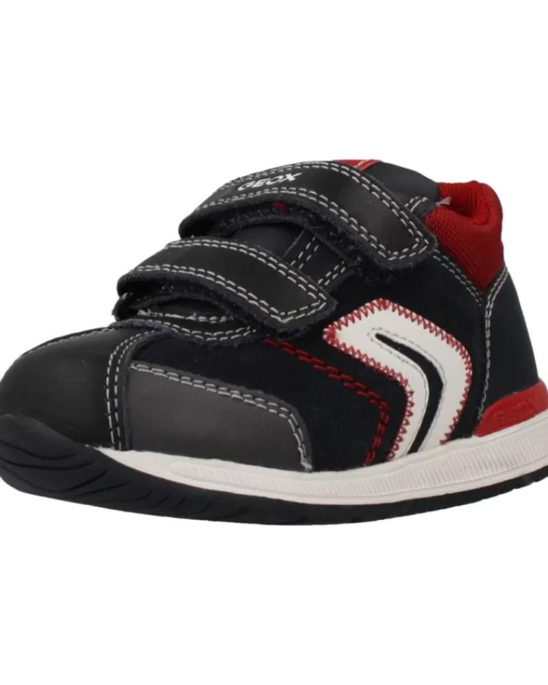 Boy GEOX Sports Shoes-Girl And Boy Trainers B940Rb 02285 B Rishon Boy C4244 Navy-Dk Red