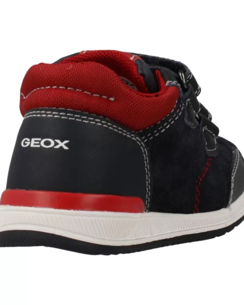 Boy GEOX Sports Shoes-Girl And Boy Trainers B940Rb 02285 B Rishon Boy C4244 Navy-Dk Red