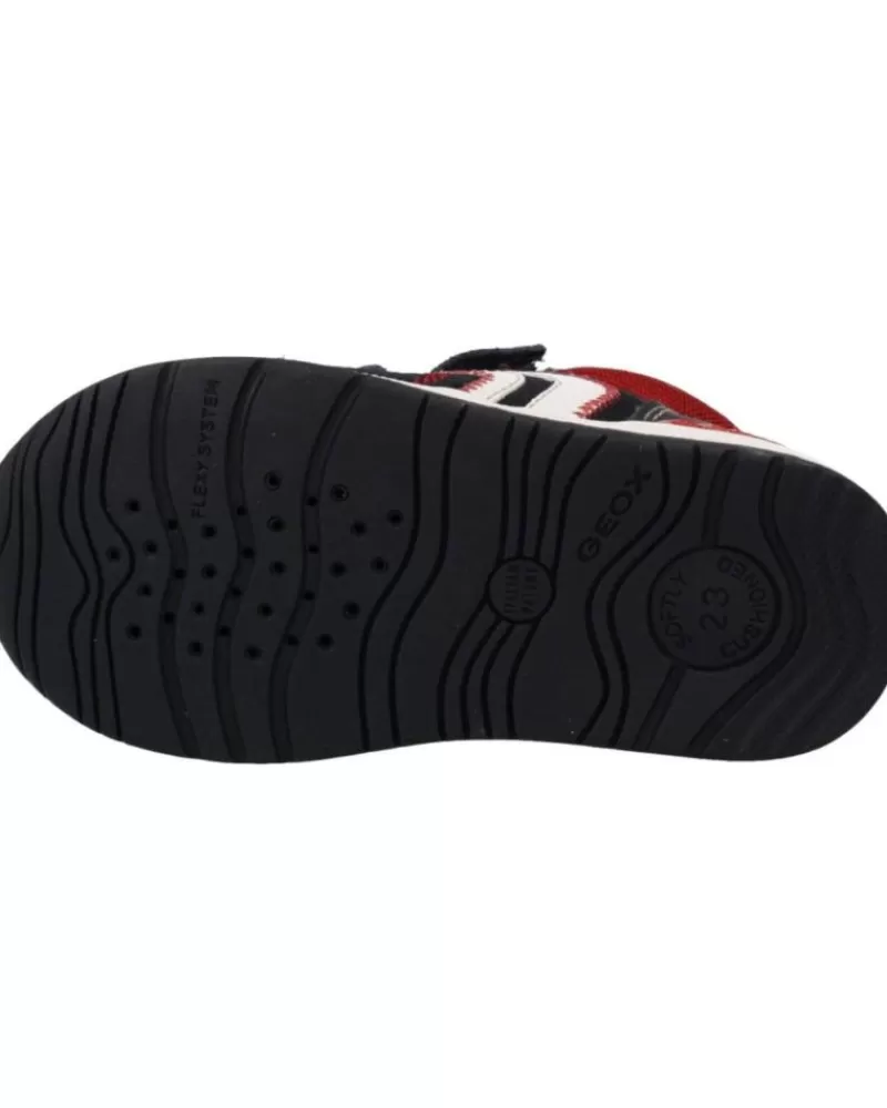 Boy GEOX Sports Shoes-Girl And Boy Trainers B940Rb 02285 B Rishon Boy C4244 Navy-Dk Red