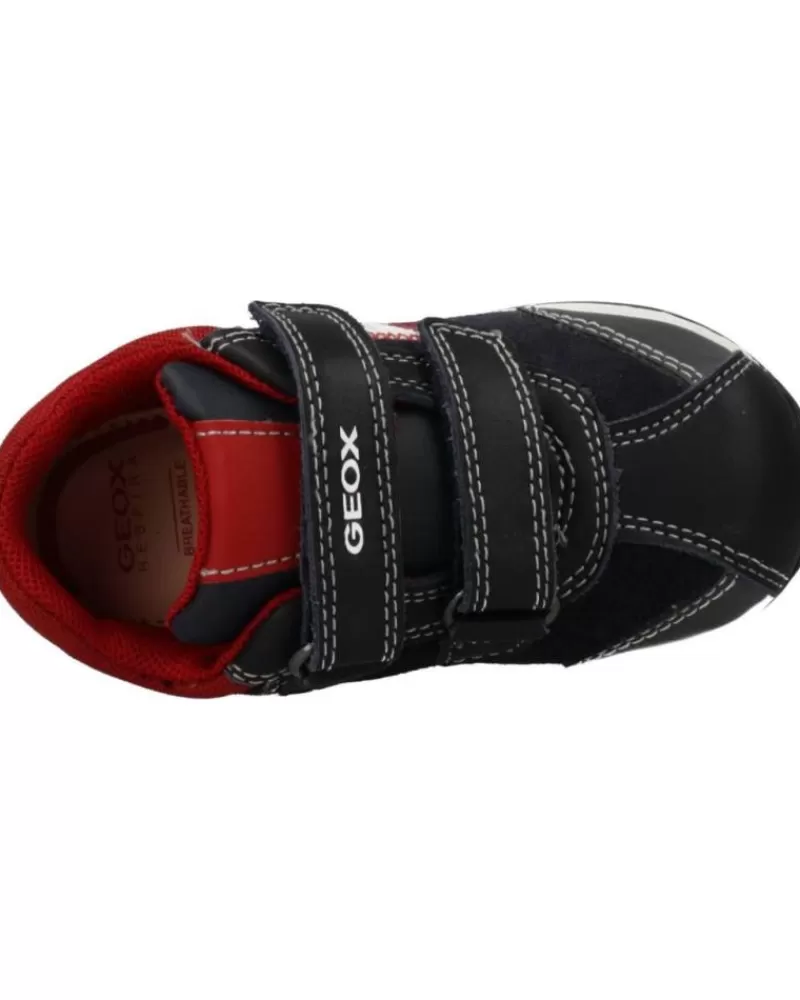 Boy GEOX Sports Shoes-Girl And Boy Trainers B940Rb 02285 B Rishon Boy C4244 Navy-Dk Red