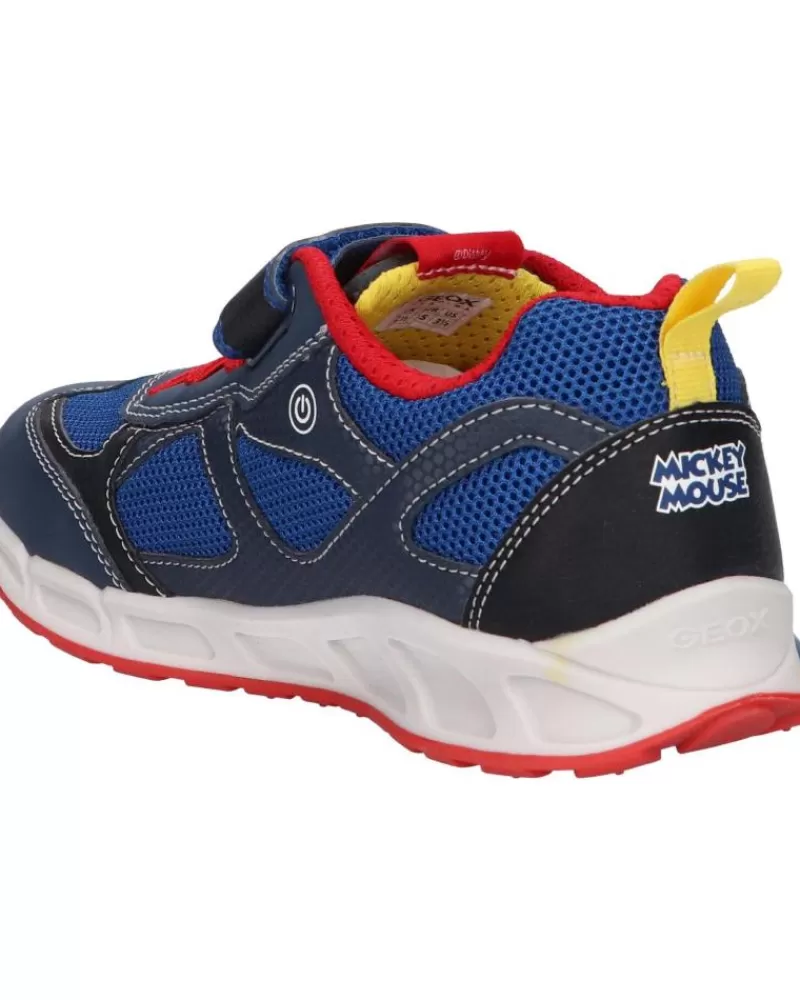 Boy GEOX Sports Shoes-Girl And Boy Trainers J0294A 01454 J Shuttle Boy C0735 Navy-Red