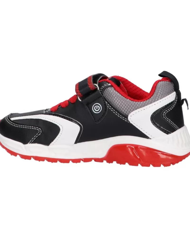 Boy GEOX Sports Shoes-Girl And Boy Trainers J04Cqb 054Ce J Spaziale Boy C0048 Black-Red