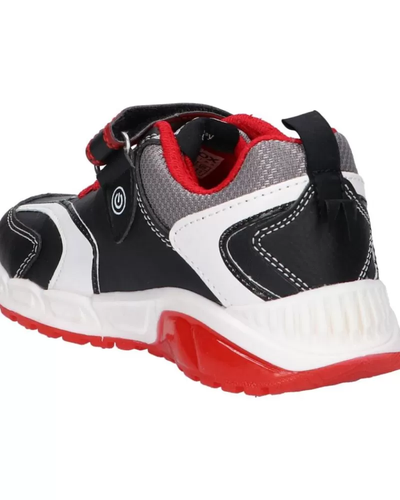 Boy GEOX Sports Shoes-Girl And Boy Trainers J04Cqb 054Ce J Spaziale Boy C0048 Black-Red