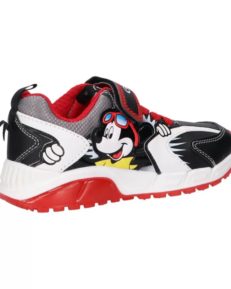 Boy GEOX Sports Shoes-Girl And Boy Trainers J04Cqb 054Ce J Spaziale Boy C0048 Black-Red