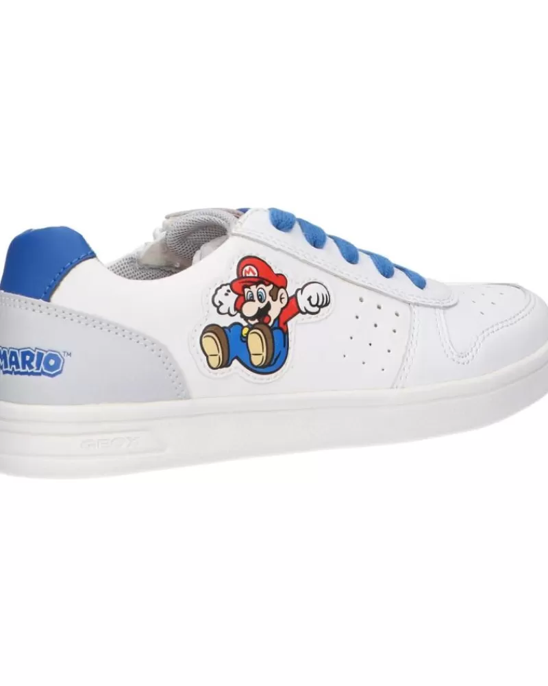 Boy GEOX Sports Shoes-Girl And Boy Trainers J165Va 043Bc J Djrock Boy C1000 White