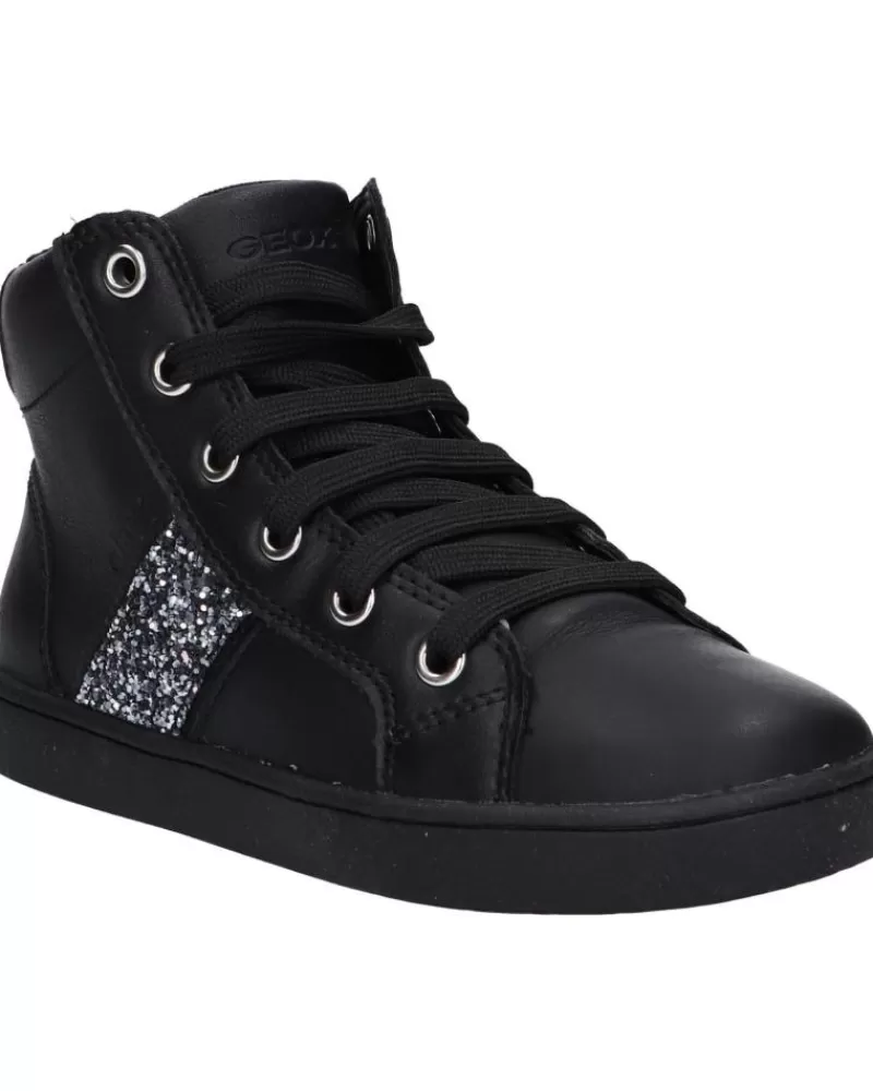 Boy GEOX Trainers-Girl And Boy Trainers J16Eud 00085 J Kathe Girl C9999 Black