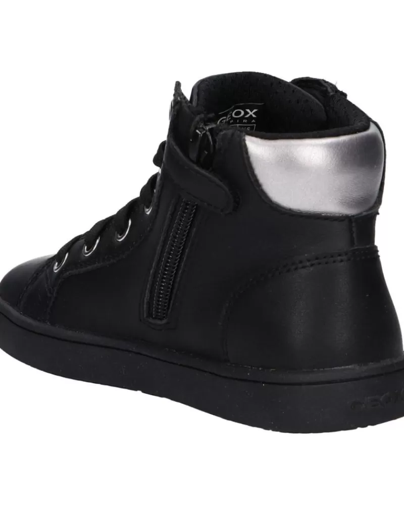 Boy GEOX Trainers-Girl And Boy Trainers J16Eud 00085 J Kathe Girl C9999 Black
