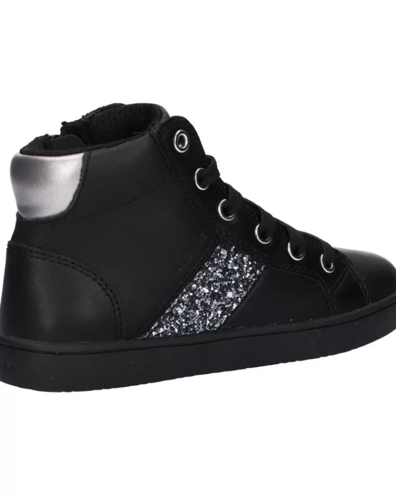 Boy GEOX Trainers-Girl And Boy Trainers J16Eud 00085 J Kathe Girl C9999 Black