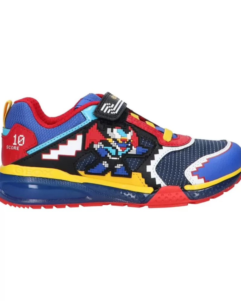 Boy GEOX Sports Shoes-Girl And Boy Trainers J26Fea 0Fufe J Bayonyc Boy C0833 Royal-Red
