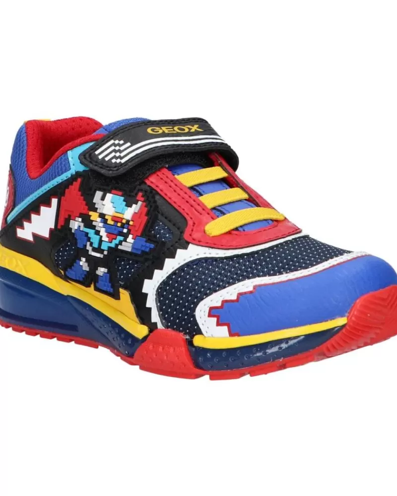 Boy GEOX Sports Shoes-Girl And Boy Trainers J26Fea 0Fufe J Bayonyc Boy C0833 Royal-Red
