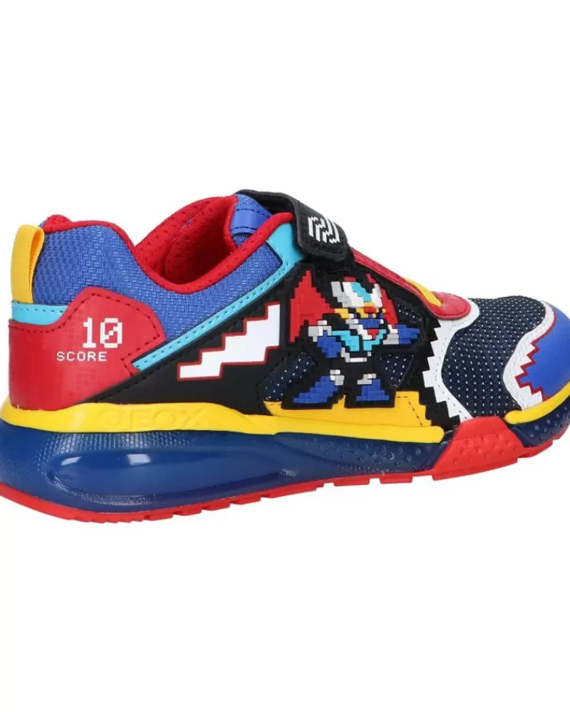 Boy GEOX Sports Shoes-Girl And Boy Trainers J26Fea 0Fufe J Bayonyc Boy C0833 Royal-Red