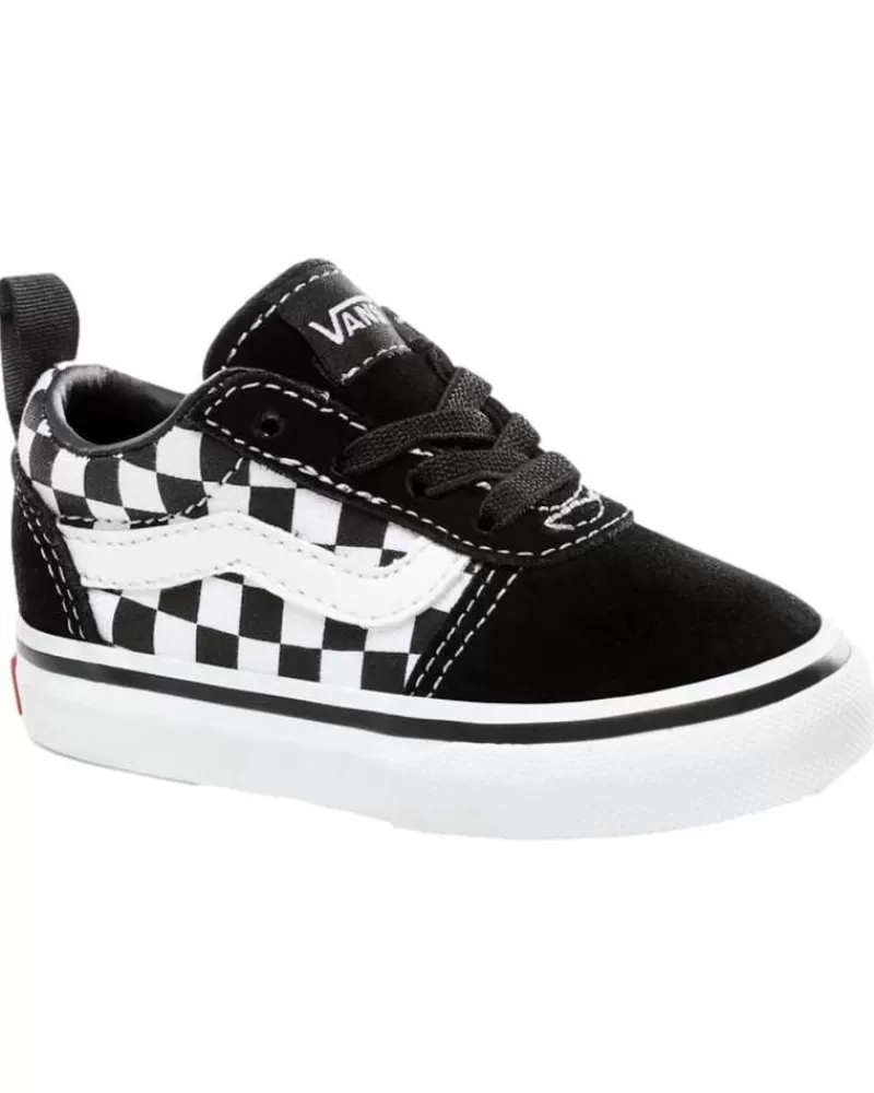 Boy VANS OFF THE WALL Infant-Girl And Boy Deportivos Vans Td Ward Slip-On -Cuadros Vn0A3Qu1Pvj1 Negro