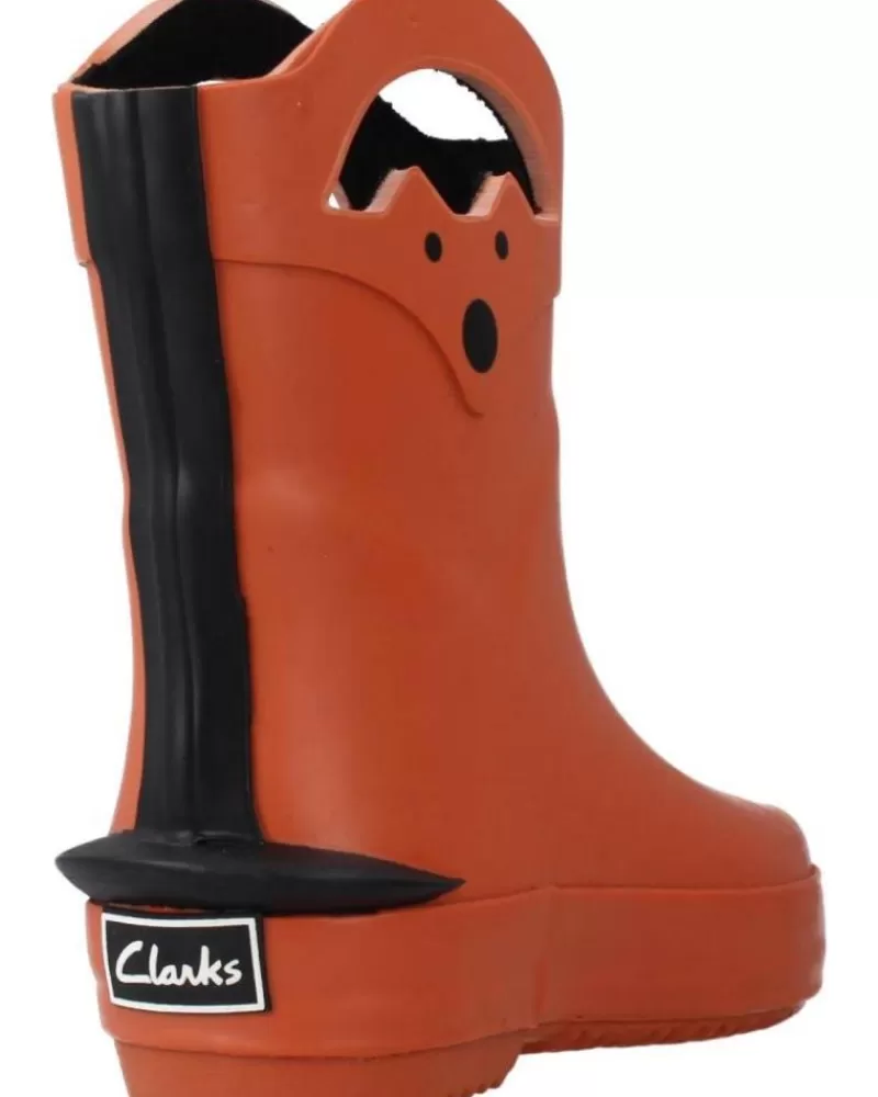 Boy CLARKS Wellington Boots-Girl And Boy Wellington Boots Tarri Dash T Naranja