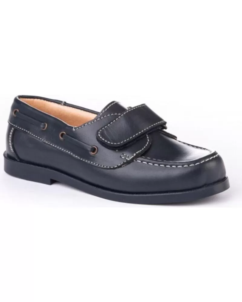 Girl ANGELITOS Boat Shoes-Girl Boat Shoes Nautico Piel 350 Marino