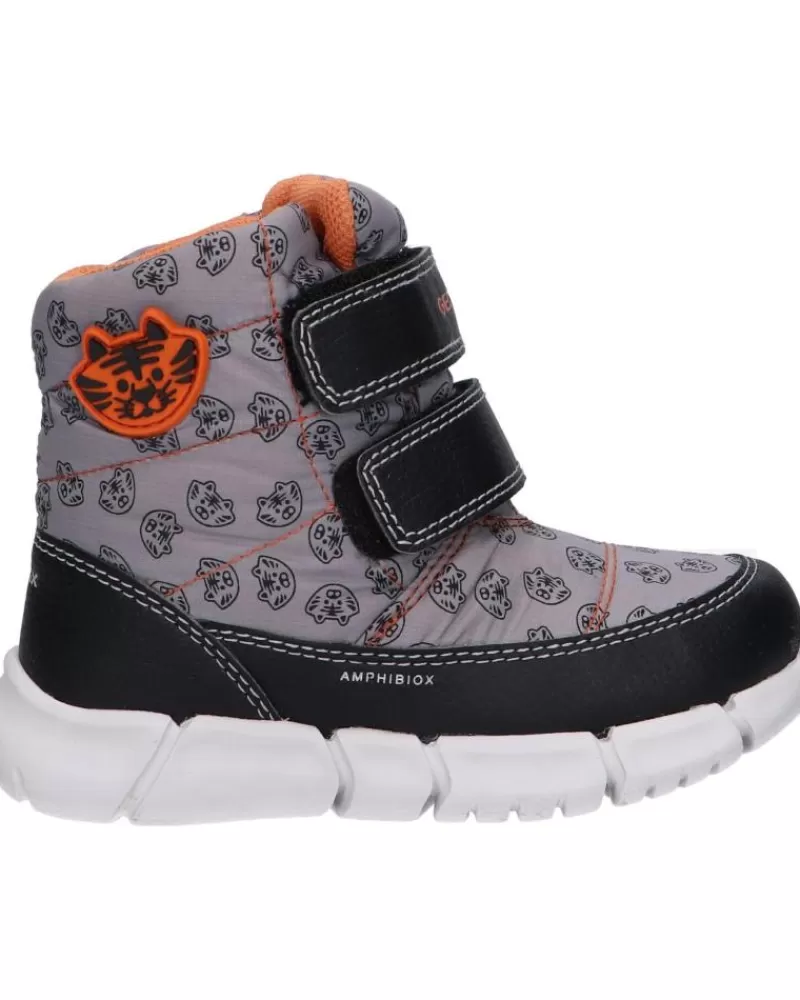 Girl GEOX Boots-Girl Boots B043Pc 0Mnbu B Flexyper Boy B Abx C0036 Grey-Orange