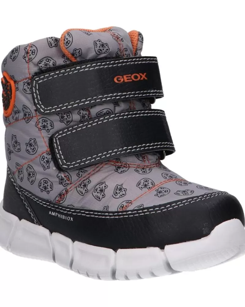 Girl GEOX Boots-Girl Boots B043Pc 0Mnbu B Flexyper Boy B Abx C0036 Grey-Orange