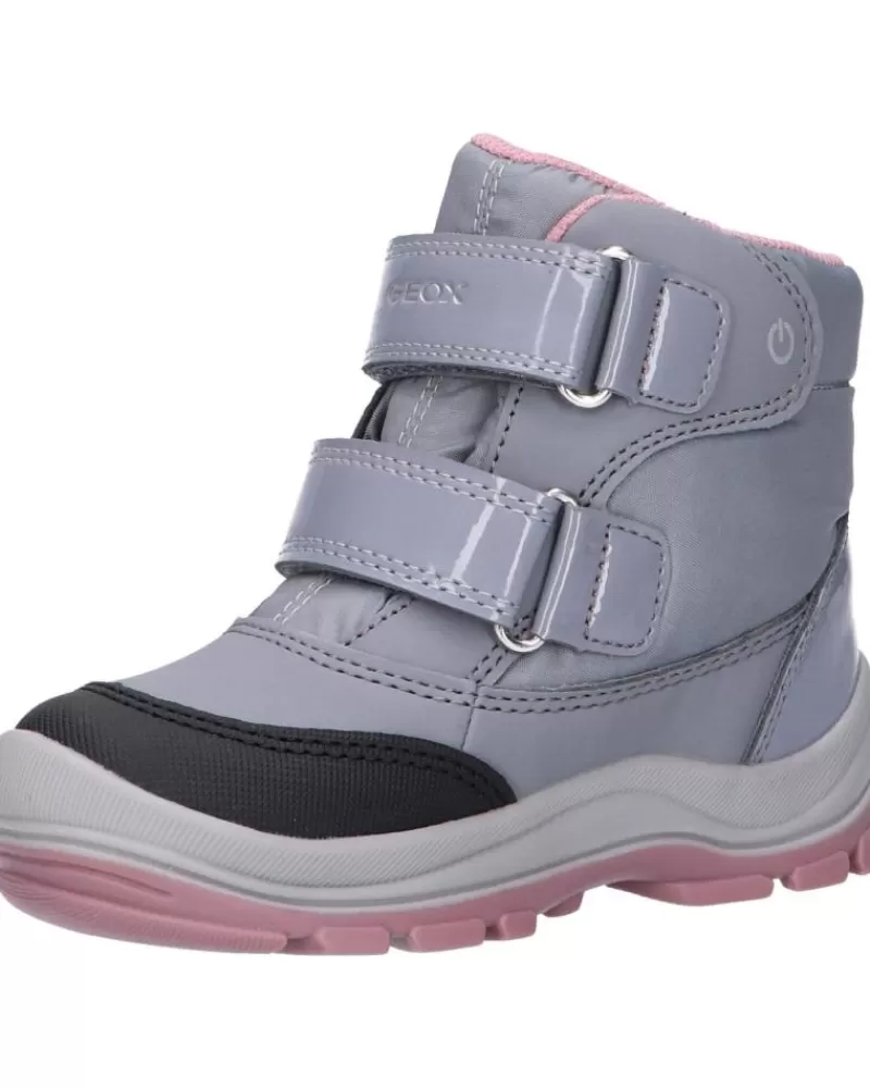 Girl GEOX Mid Boots-Girl Boots B163Wa 050Fu B Flanfil Girl B Abx C0502 Grey-Pink