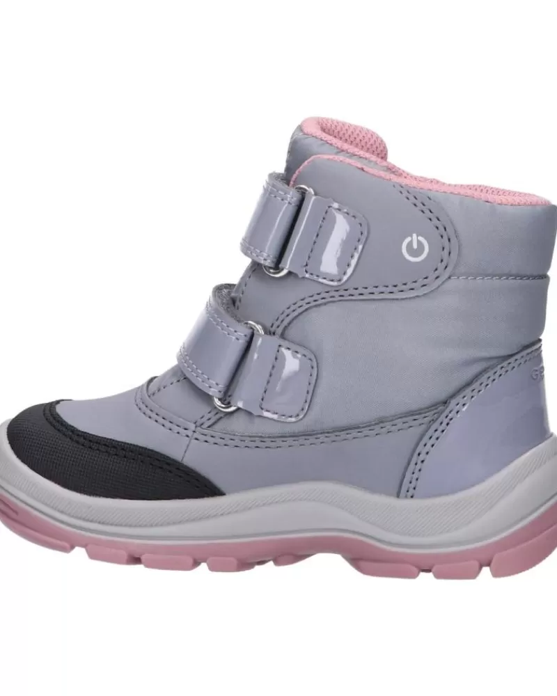 Girl GEOX Mid Boots-Girl Boots B163Wa 050Fu B Flanfil Girl B Abx C0502 Grey-Pink
