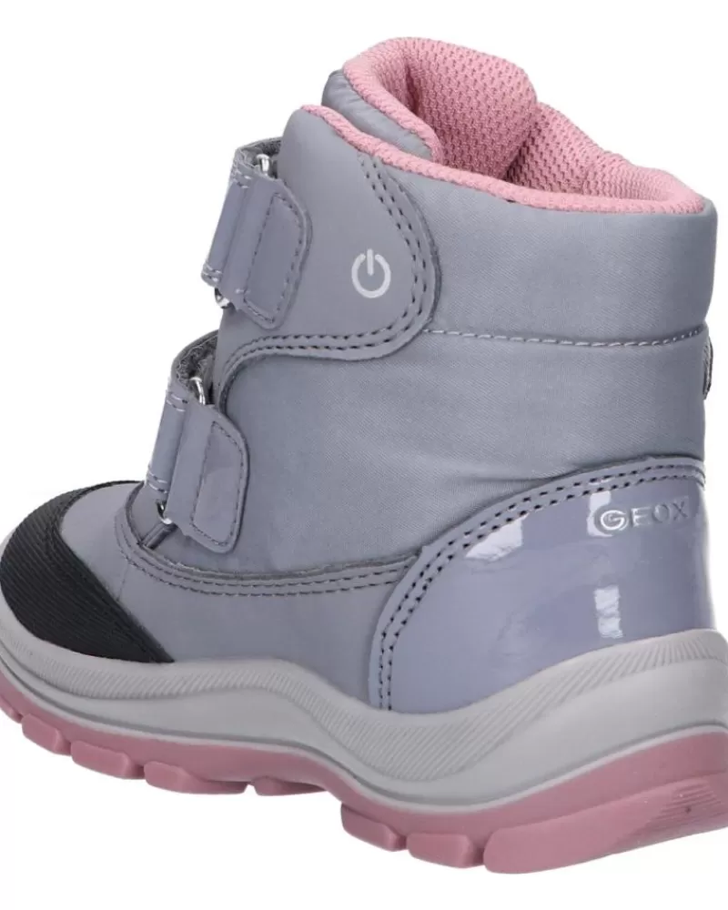 Girl GEOX Mid Boots-Girl Boots B163Wa 050Fu B Flanfil Girl B Abx C0502 Grey-Pink