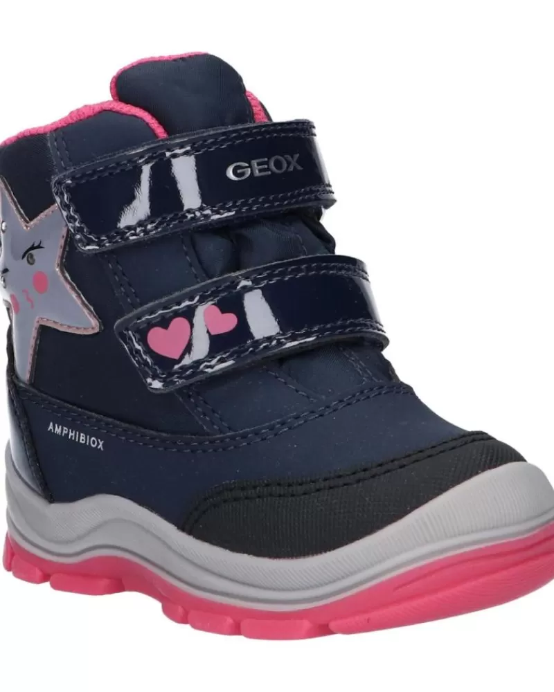 Girl GEOX Boots-Girl Boots B163Wa 050Fu B Flanfil Girl B Abx C4268 Navy-Fuchsia