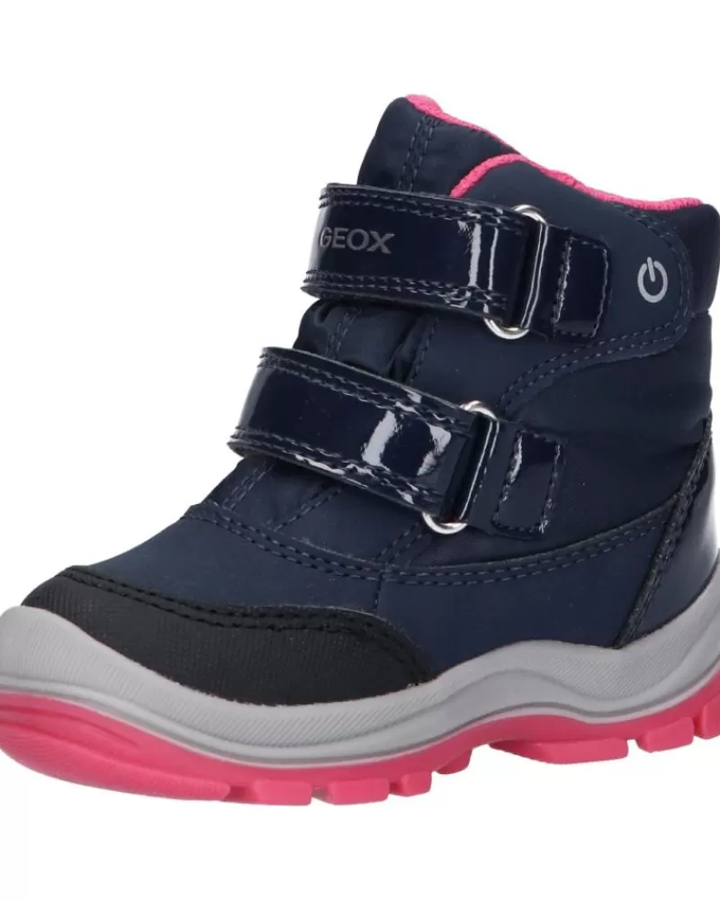Girl GEOX Boots-Girl Boots B163Wa 050Fu B Flanfil Girl B Abx C4268 Navy-Fuchsia