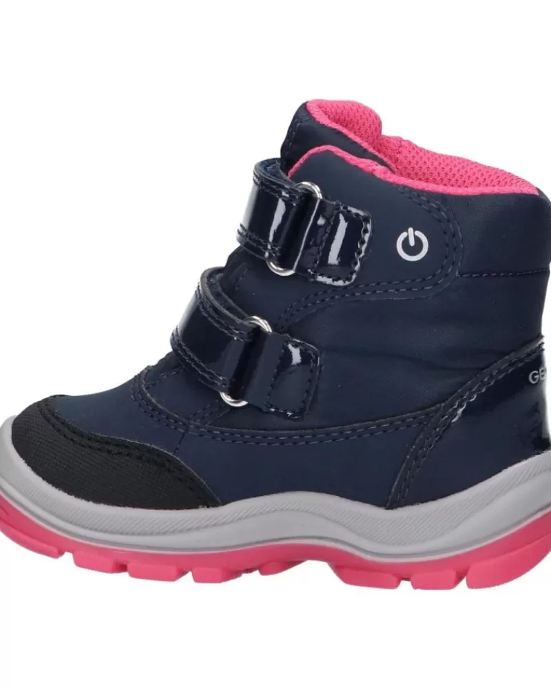 Girl GEOX Boots-Girl Boots B163Wa 050Fu B Flanfil Girl B Abx C4268 Navy-Fuchsia
