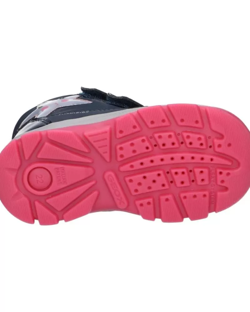 Girl GEOX Boots-Girl Boots B163Wa 050Fu B Flanfil Girl B Abx C4268 Navy-Fuchsia