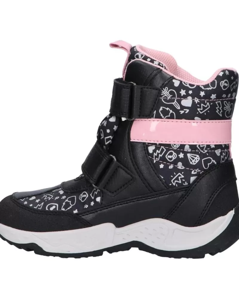 Girl GEOX Mid Boots-Girl Boots J04Cfb 0Nfmn J Sentiero Girl B Wp C0618 Black-Pink