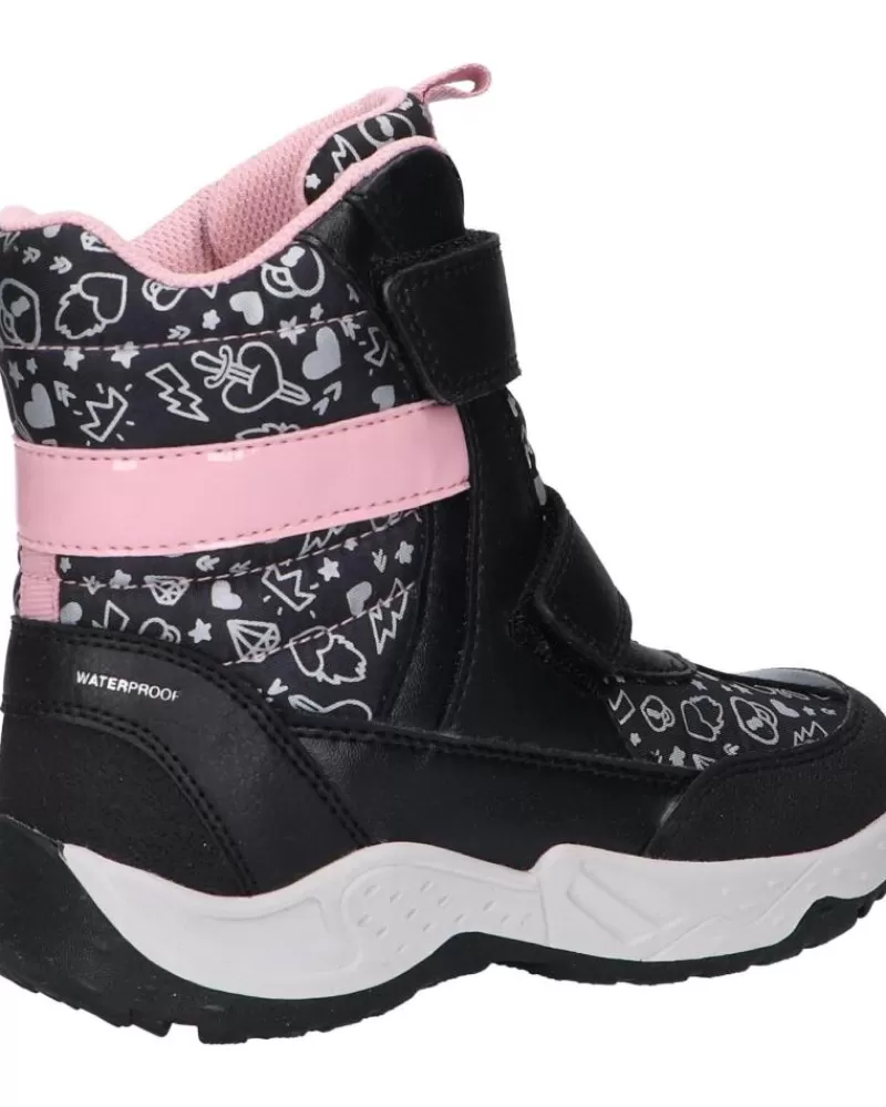 Girl GEOX Mid Boots-Girl Boots J04Cfb 0Nfmn J Sentiero Girl B Wp C0618 Black-Pink