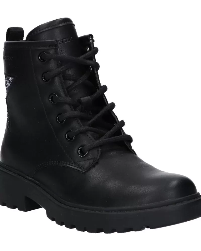 Girl GEOX Mid Boots-Girl Boots J9420G 0Bcew J Casey Girl C9999 Black