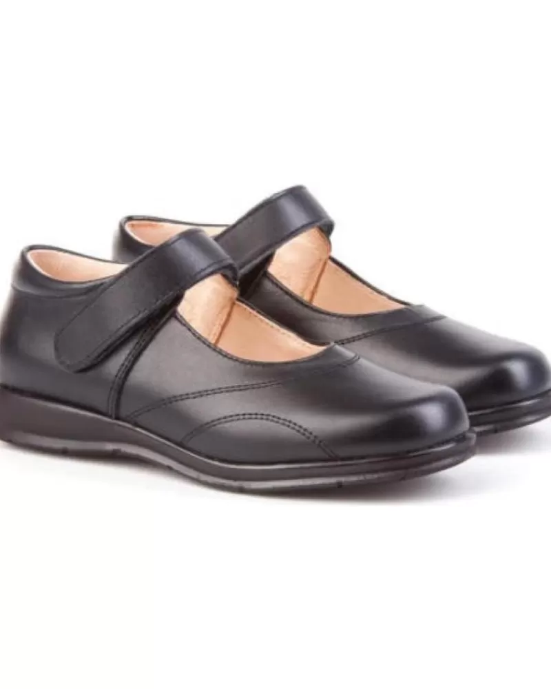 Girl ANGELITOS Flat Shoes-Girl Flat Shoes Bailarinas 461 Negro